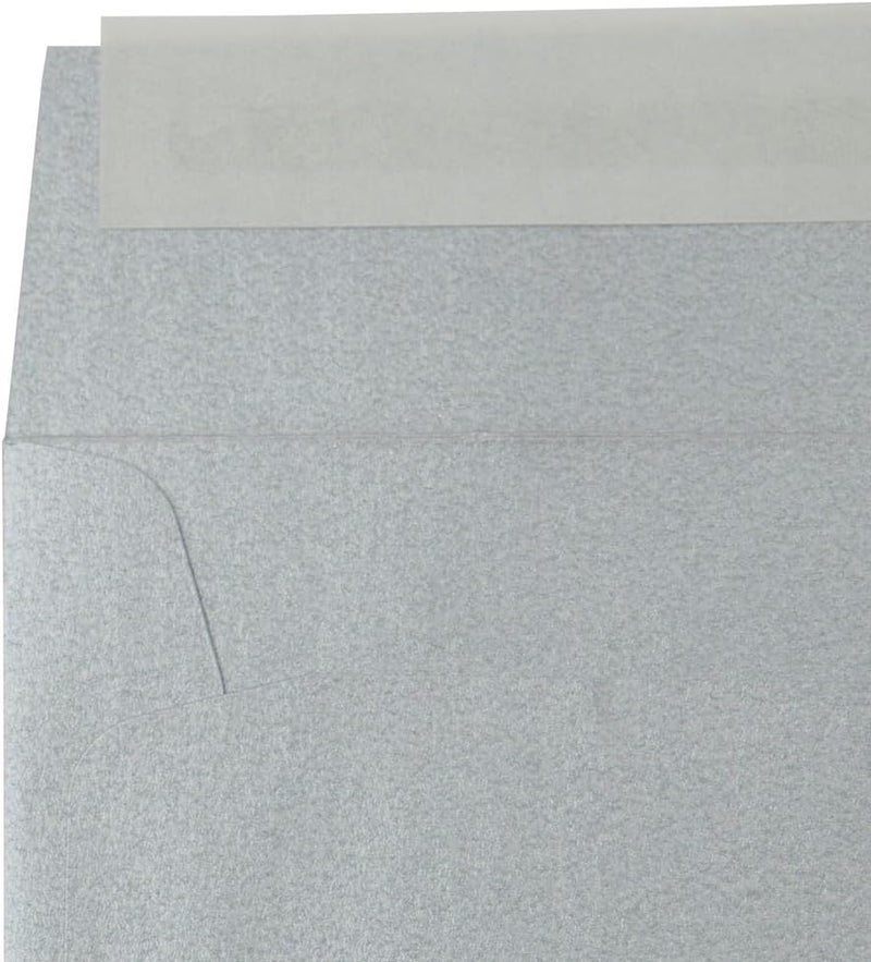 LUXPaper Square Invitation Envelopes | Peel & Press | 3 1/4" x 3 1/4" | Silver Metallic | 80lb. Text | 50 Qty - Image 3