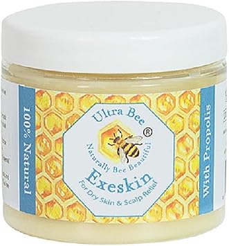 Ultra bee 100 Natural Exeskin Balm 200ml Soothes Dry Sensitive Skin and Dry Itchy Scalp Also Suitable for People Prone to Eczema Psoriasis Dermatitis Rosacea - Image 1