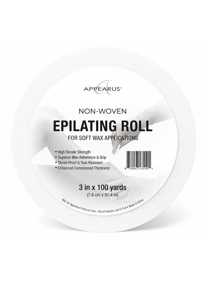 Appearus Non-woven Waxing Roll Strips Epilating Roll, 7.6cm x 100 yards - Image 1