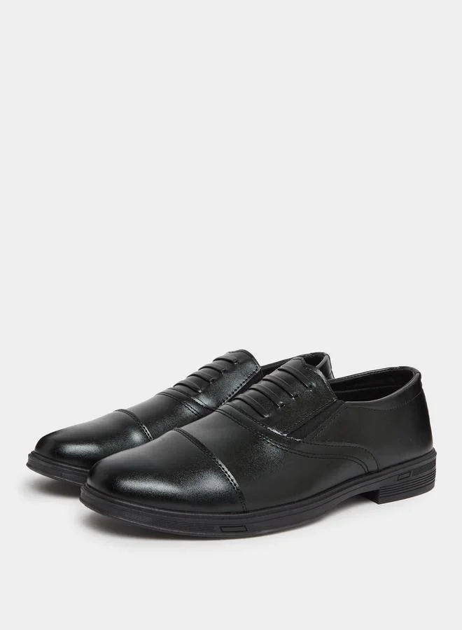 ستايلي حذاء اكسفورد جلد أسود