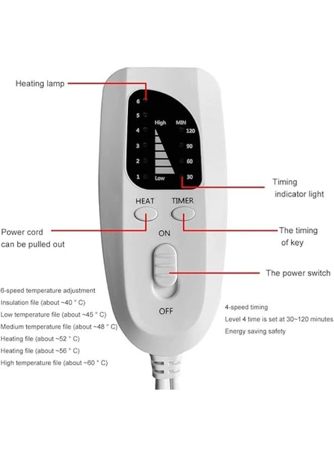 Electric Heating Pad – Soft & Comfortable Pain Relief – Wet & Dry Heat Therapy for Back & Muscle Comfort - Image 2