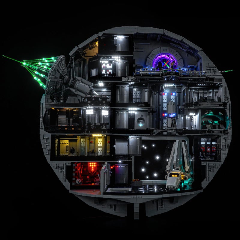 Hilighting Upgraded Led Light Kit Compatible with Lego Star Wars Death Star Decoration Building Set Lights Decoration Compatible with Lego 75419 Model Not Included - Image 3
