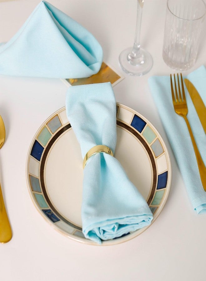 Wonlex Gold Napkin Rings Set of 12, Modernist Semicircle Napkin Ring Holder for Wedding, Banquet, Metallic Adornment for Table Settings, Xmas Theme Party, Dinner - Image 4