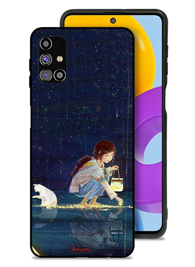 Tolwak Samsung Galaxy M31s Protective Case Cover Collecting Stars Art - Image 1