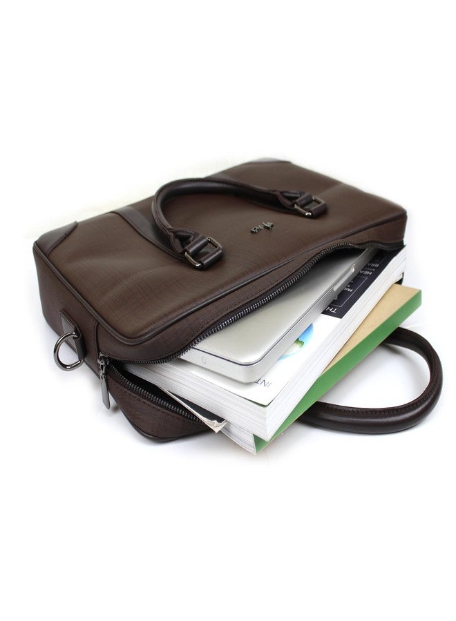 Viva 16" Laptop/Macbook Bag for Men | Office Bag | Briefcase | Laptop Messenger Bag with Shoulder Straps (Brown) - Image 2