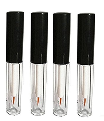 LASSUM 4 PCS Empty Plastic Eyeliner Tube Container Refillable Eyelash Growth OilMascara Eye Gloss Liquid Tube Bottle 5 ML