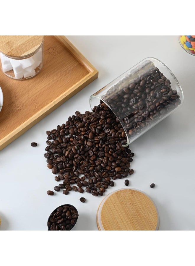 Airtight Jar with Bamboo Food Storage Containers, Moisture-Proof Storage for Sugar, Coffee, Tea, 200ml - Image 2