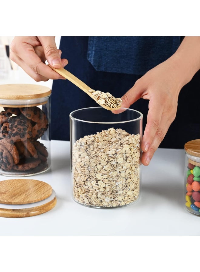 Airtight Jar with Bamboo Food Storage Containers, Moisture-Proof Storage for Sugar, Coffee, Tea, 200ml - Image 3