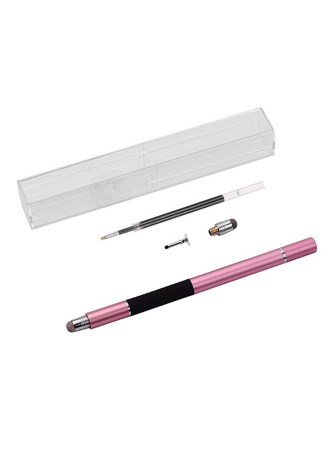 نيبمينينت قلم إلكتروني ستايلس 3 في 1 دقيق لشاشة اللمس مع قرص وقلم ليفي الرأس وردي - Image 1