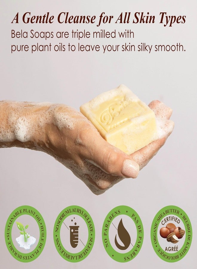 BELA Almond Soap 3.3 OZ Pack of 12, French Triple Milled Bar Soap with Organic Shea Butter, Hand, Face and Body Wash Bar Made in Australia - Image 3