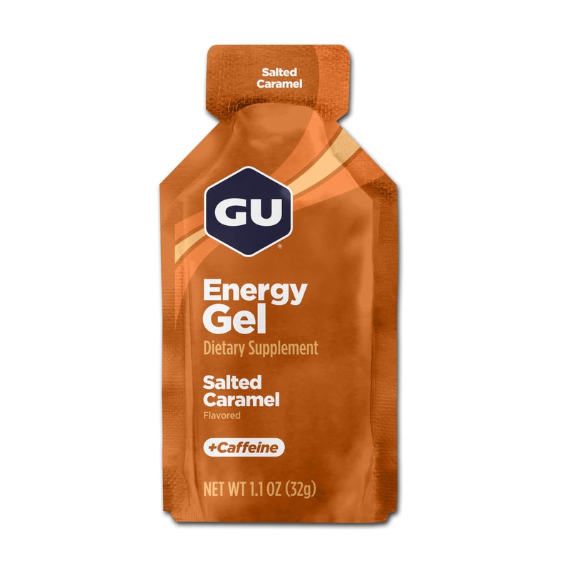 GU Energy Original Sports Nutrition Energy Gel, Vegan, Gluten-Free, Kosher, and Dairy-Free On-the-Go Energy for Any Workout, 8-Count, Salted Caramel - Image 1