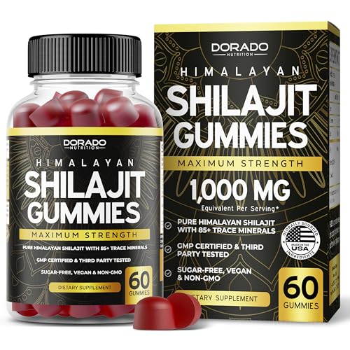 Shilajit Gummies – Himalayan Shilajit With Ashwagandha, Fulvic Acid & 85+ Trace Minerals – 60 Gummies