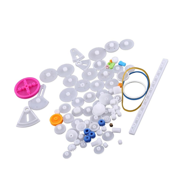 85 Kinds Gear Kit Plastic Gears Pulley Belt Crown Gear Set For DIY Robot Car Motor STEM - Image 2