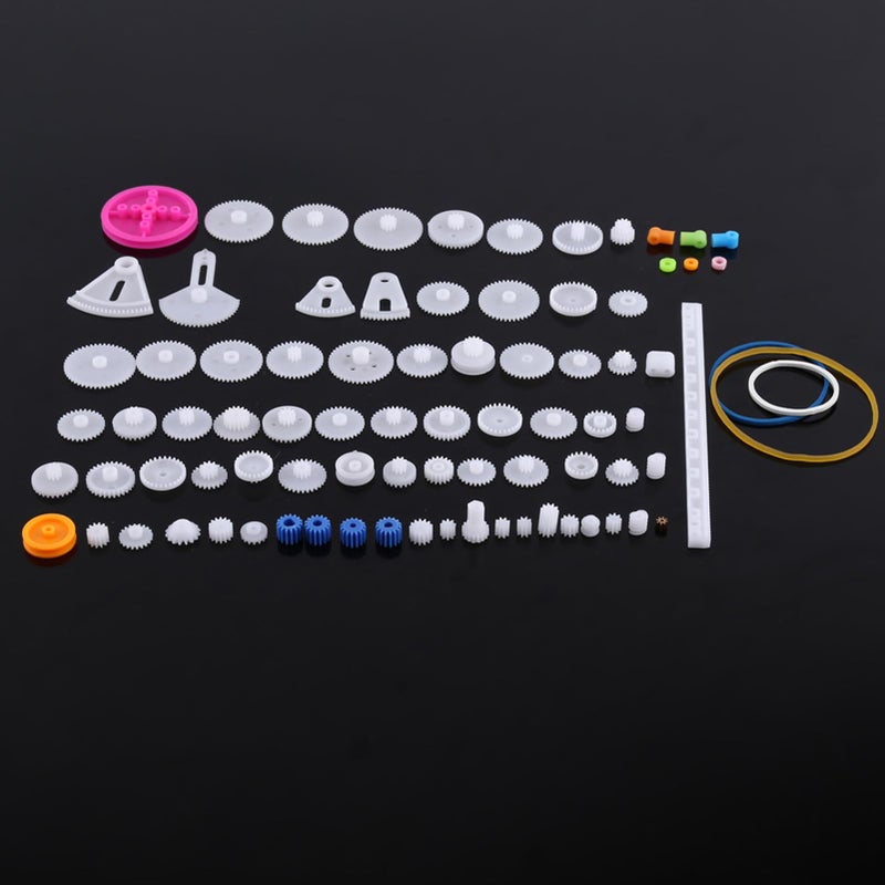 85 Kinds Gear Kit Plastic Gears Pulley Belt Crown Gear Set For DIY Robot Car Motor STEM - Image 5