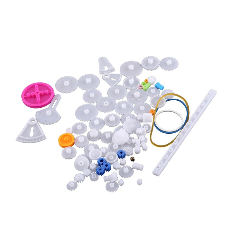 85 Kinds Gear Kit Plastic Gears Pulley Belt Crown Gear Set For DIY Robot Car Motor STEM - Image 3
