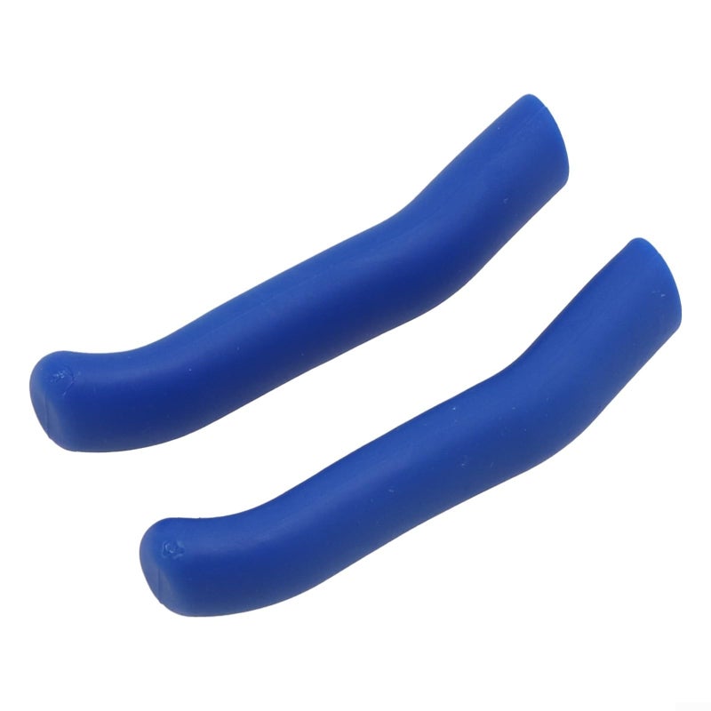 Non Slip TPR Brake Lever Covers Ergonomic Bike Grips Reduce Hand Fatigue Blue Pair - Image 3
