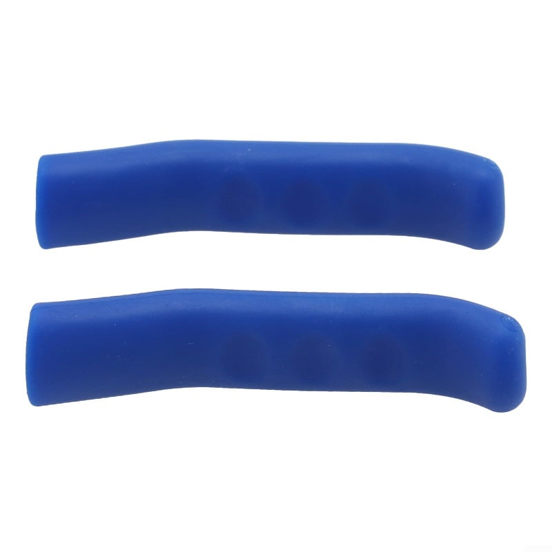 Non Slip TPR Brake Lever Covers Ergonomic Bike Grips Reduce Hand Fatigue Blue Pair - Image 2
