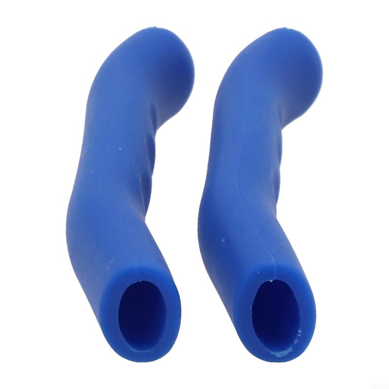 Non Slip TPR Brake Lever Covers Ergonomic Bike Grips Reduce Hand Fatigue Blue Pair - Image 4