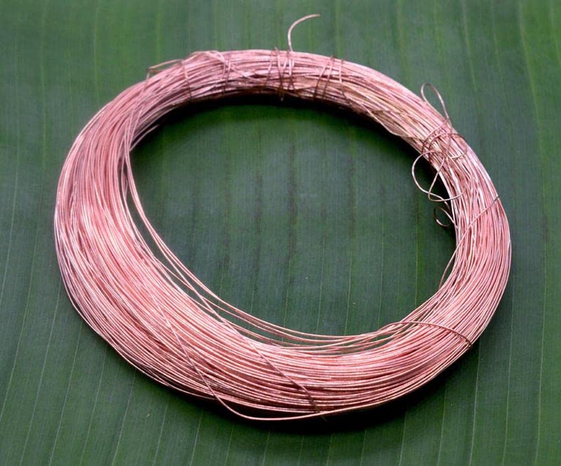 Copper Plated Brass Wire 18 Gauge Jewelry Findings Beading Wire Package Of 1 Roll Size 18 Gauge  - Image 1