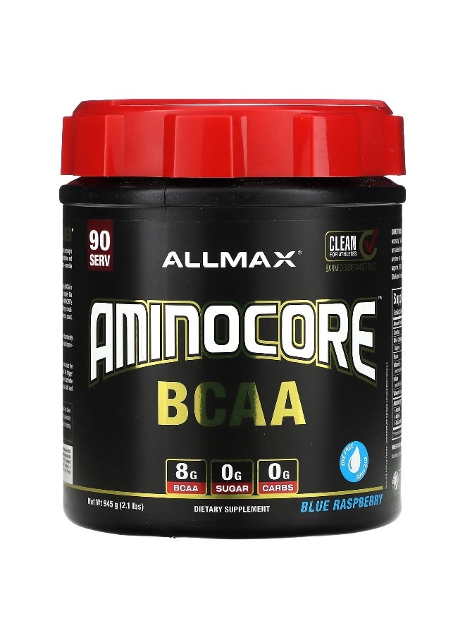 Allmax - ALLMAX, AMINOCORE™ BCAA, Blue Raspberry, 2.1 lbs (945 g) - Image 1
