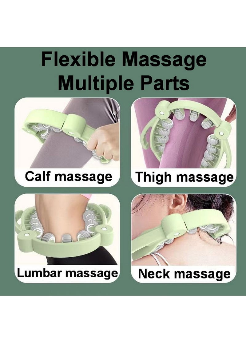 RATSAW Roller Deep Tissue Massager, 360° 13 Wheel Massage Roller Fit for Neck Thigh Calf and Leg, High Density Trigger Point Leg Circulation Massager Myofascial Massage Tools Muscle Roller  - Image 3