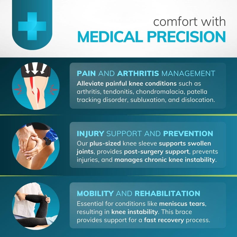 BraceAbility Bariatric Knee Brace for Large Legs - Plus Size Knee Brace with Side Stabilizers for Big Men or Women, Arthritis, Patellar Tendonitis, Obese Chondromalacia Pain, Instability (Large) - Image 5
