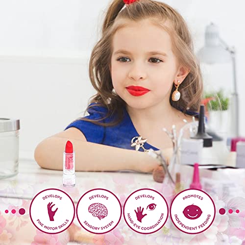 Mrabbitoo Kids Makeup Sets for Girls - Washable Makeup for Kids 8-12, Maquillaje para Niñas, Play Make Up Kit, Toys for Little Girl, Princess Toddler Kid Stuff, Ages 345679 10 Year Old Girl Birthday Gifts（Rose） - Image 2