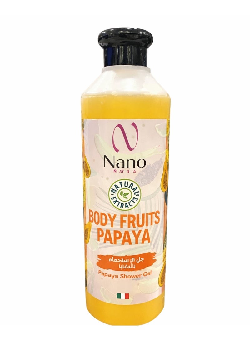 نانو جل استحمام للجسم برائحة البابايا والفواكه 500 مل