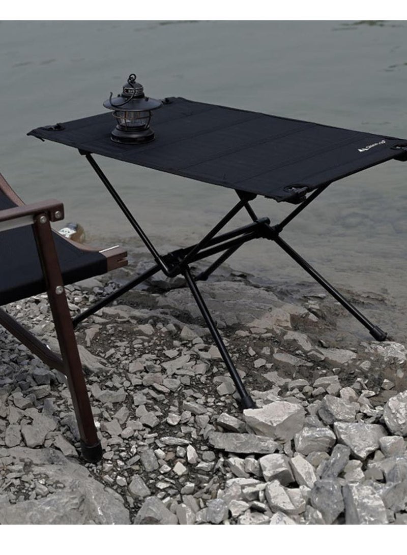 WeiHeng طاولة نزهة قابلة للطي في الهواء الطلق طاولة تخييم محمولة مصنوعة من الألومنيوم للنزهات والمشي في الطبيعة والتخييم والشاطئ والطهي واستخدام الحديقة - Image 3