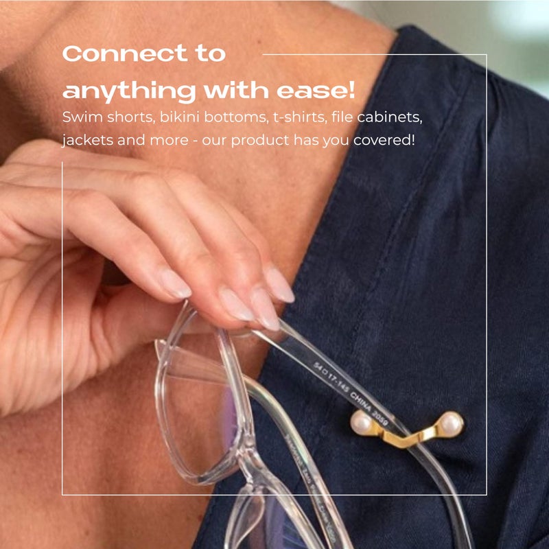 Readerest Magnetic Eyeglass Holder - Set of 2 - Strong and Secure, Easy Clip-On Holder for Eyeglasses, Sunglasses, ID Badges, Black - Image 3