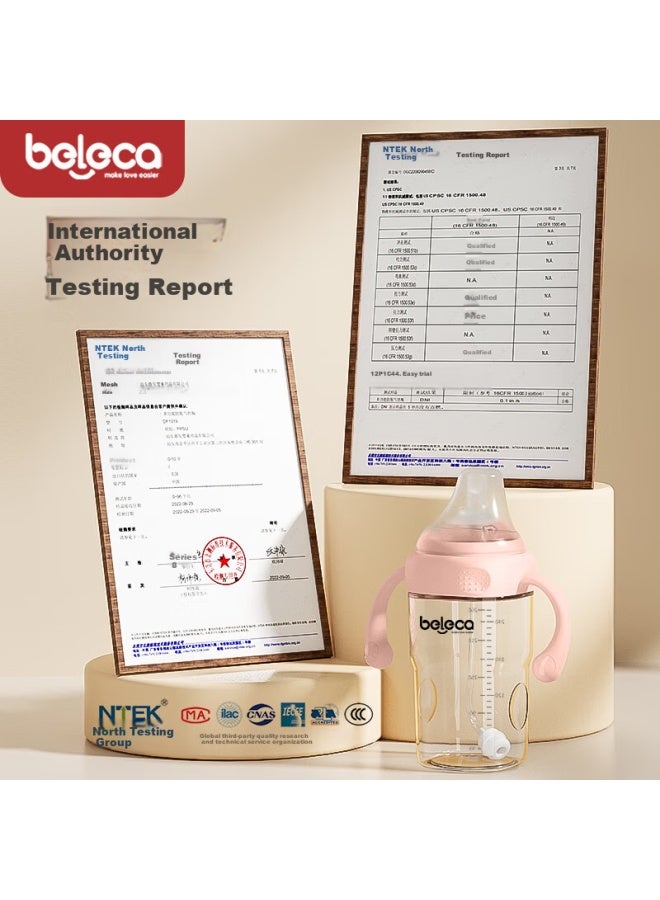 Beleca Straw Bottle For Infants 1-3 Years Old And Above, Toddler Training Ppsu Straw Bottle 300ml With Nipple - Image 4