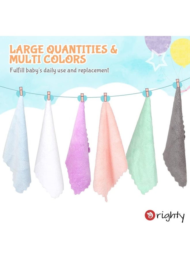 Orighty Baby Wash Cloths Pack of 50, Microfibre Coral Fleece Baby Face Towels, Soft and Absorbent Washcloths for Newborns, Gentle on Sensitive Skin for Face, Hands and Body, 7 x 9 Inches - Image 3