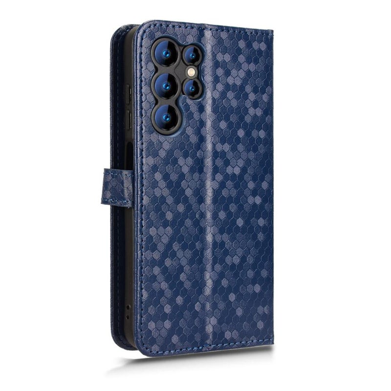 erorex For Oukitel C61 / C61 Pro Honeycomb Dot Texture Leather Phone Case(Blue) - Image 3
