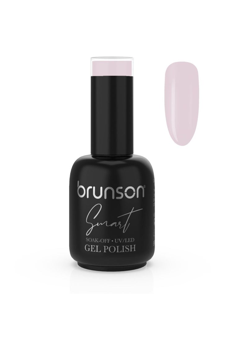 brunson Gel Polish, 15ml Smart Gel Nails Glossy Shine Finish Long Lasting Soak off UV Gel Nal Polish for Nail Art French Manicure Pedicure Salon Quality Chip Resistant Gel Nail Extensions UV Gel Nail Paint