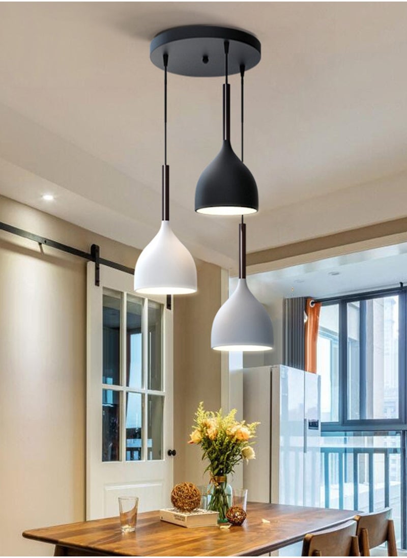 Onelight Modern Home Style Three-Head LED Chandelier, Cold Light/Natural Light/Warm Light 3 Colors Adjustable, Hanging Wire Adjustable  - Image 2