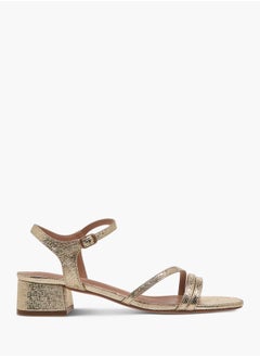 Celeste Women's Textured Sandals with Block Heels and Buckle Closure Ramadan Collection  - Image 2