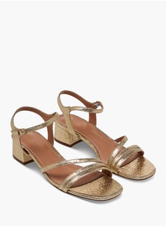 Celeste Women's Textured Sandals with Block Heels and Buckle Closure Ramadan Collection  - Image 1