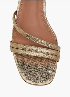 Celeste Women's Textured Sandals with Block Heels and Buckle Closure Ramadan Collection  - Image 3
