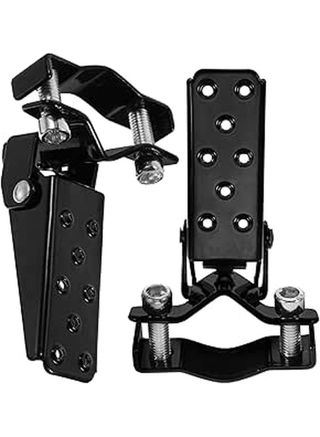 Anti-slip Motorcycle Foot Pegs Black Shock Absorbing Rear Footrest Set - Image 1