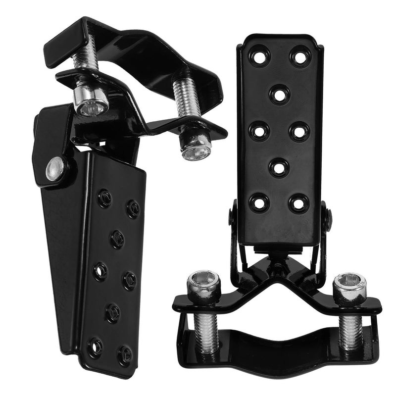 Anti-slip Motorcycle Foot Pegs Black Shock Absorbing Rear Footrest Set - Image 2