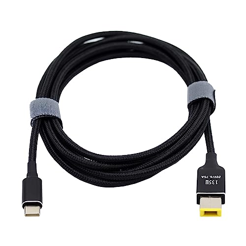 NFHK Type-C USB-C 135W to DC Rectangle 11.0 * 4.5mm Power PD Charge Cable for Thinkpad X1 Legion Y7000P Laptop DC20V 6.25A - Image 1