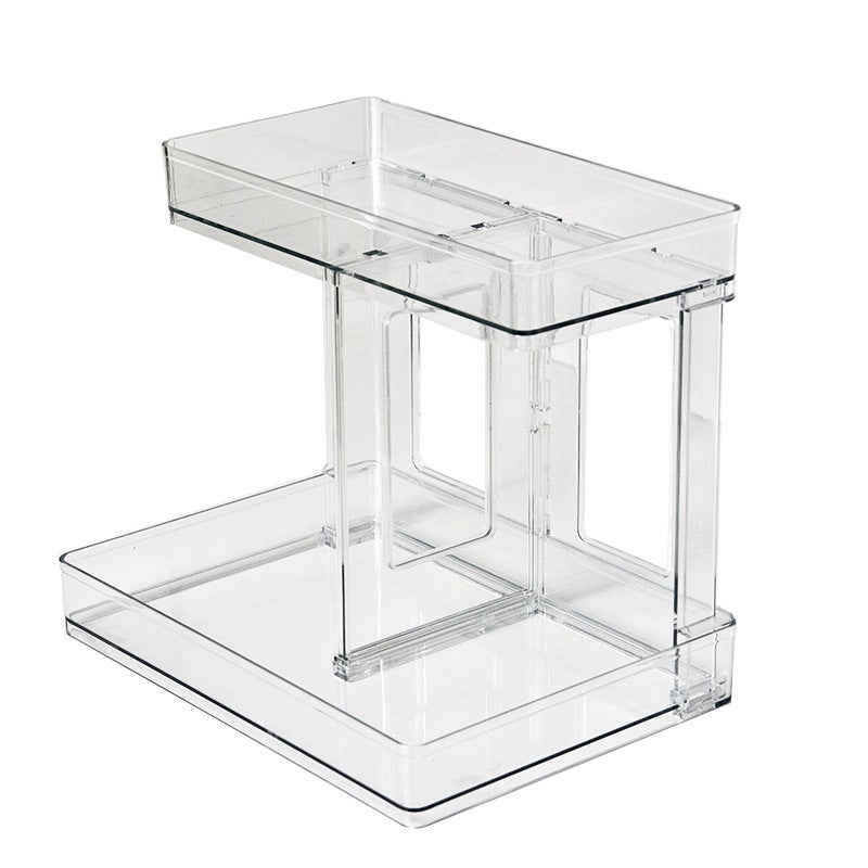 Ins Style Desktop Transparent Double-Layer Storage Rack Bathroom Transparent Storage Rack Desktop Cosmetics Storage Rack - Image 1