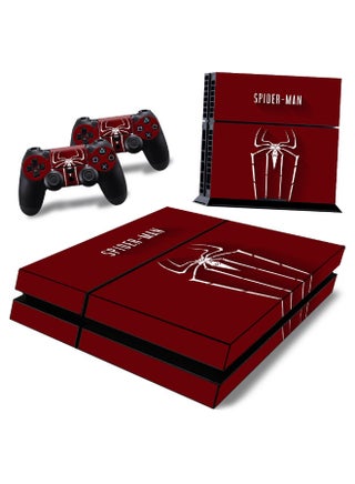 3-Piece Printed Gaming Console And Controller Sticker For PlayStation 4 Slim