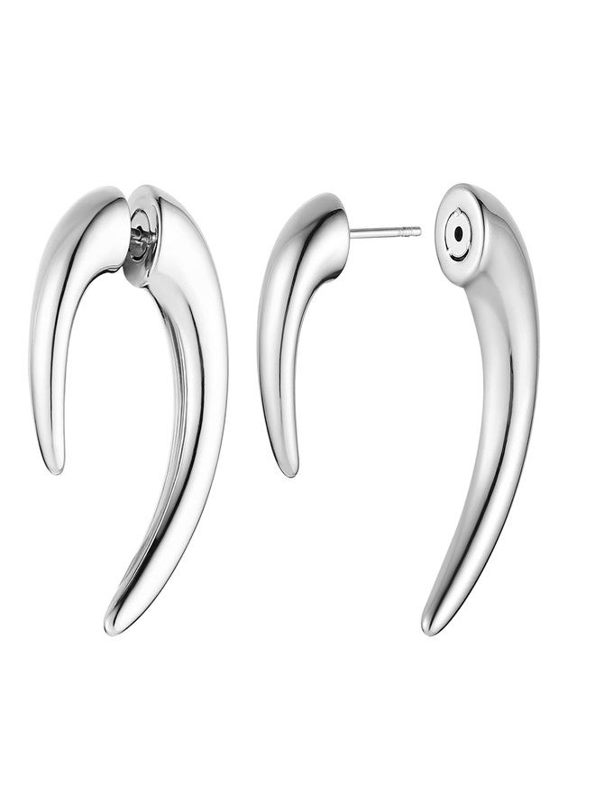 HZMAN Dragon Claw Stud Earrings for Men Women Stainless Steel Gothic Punk Piercing Sharp Claw Spike Earring Jewelry Gift - Image 1