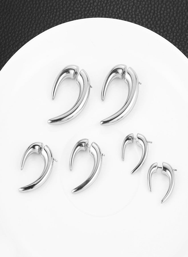 HZMAN Dragon Claw Stud Earrings for Men Women Stainless Steel Gothic Punk Piercing Sharp Claw Spike Earring Jewelry Gift - Image 4