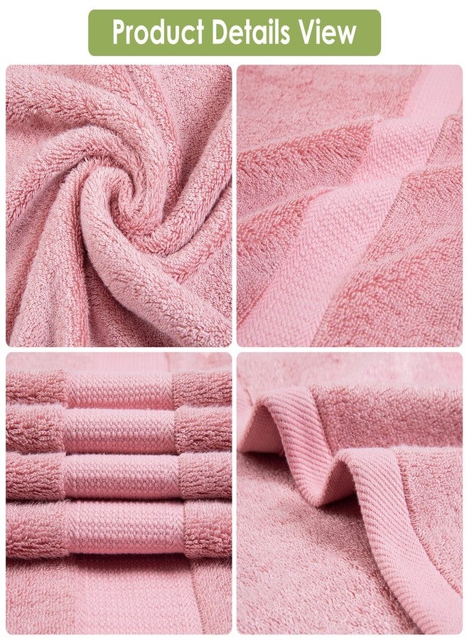 CANFOISON Extra Large Bath Towel Sheets for Body, Sensitive Skin, Adult Kids Baby Luxury Super Soft Highly Absorbent Oversized Towels 35" x 70" 1 Pack Pink - Image 3