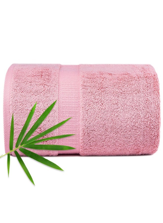 CANFOISON Extra Large Bath Towel Sheets for Body, Sensitive Skin, Adult Kids Baby Luxury Super Soft Highly Absorbent Oversized Towels 35" x 70" 1 Pack Pink - Image 1