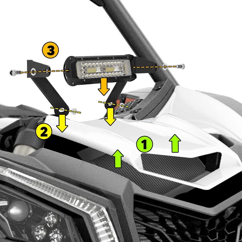Wsays X3 Shock Tower 10" LED Light Bar Mount - Image 3