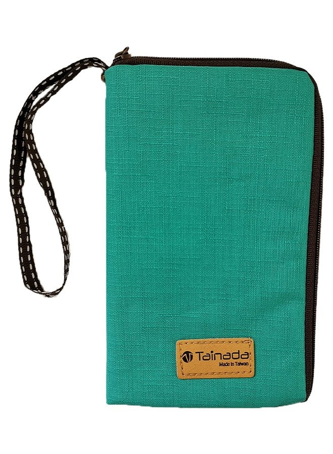 Tainada Women Universal Phone Wristlet Wallet Pouch, Dual Slots Zipper Purse Carry Case Bag for iPhone 16/15, 16/15 Pro Max, 15/14 Plus; Samsung S24+, S23 FE, A35, A54 (Turquoise) - Image 1