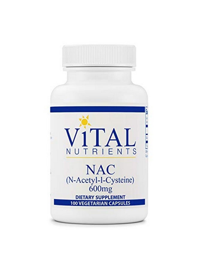 Vital Nutrients Nac (Nacetyllcysteine) Vegan Formula Supporting Sinus And Respiratory Health 100 Vegetarian Capsules Per Bottle 600 Mg - Image 1